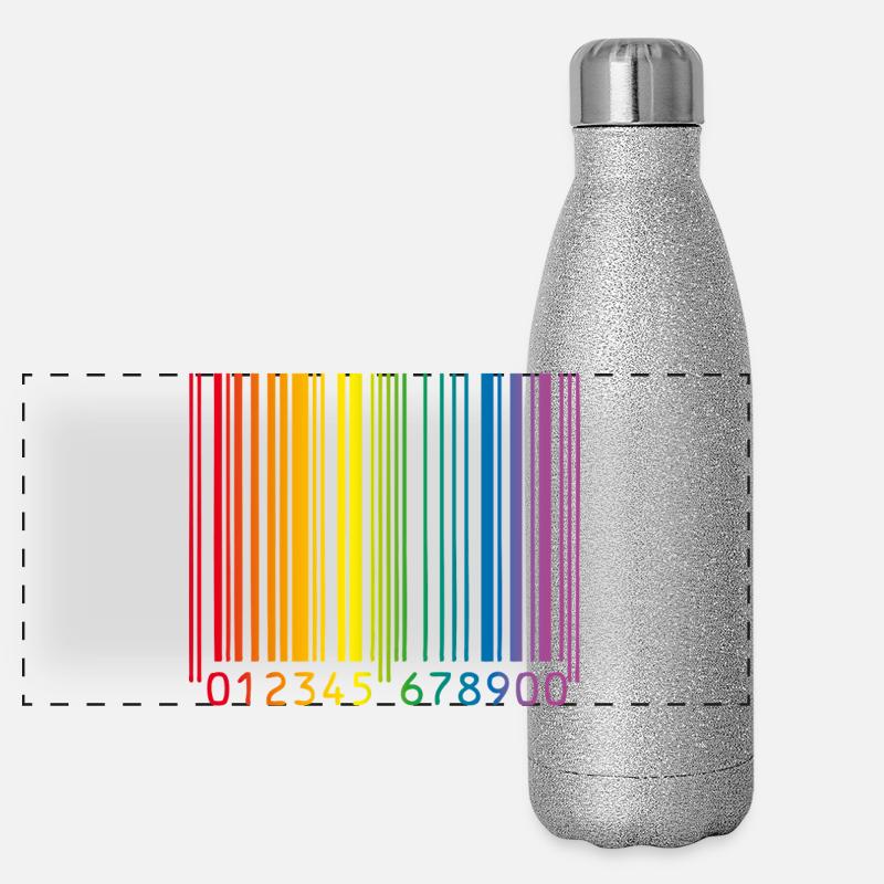 Code-barres gay Gourde isotherme panoramique pailletée 500 ml