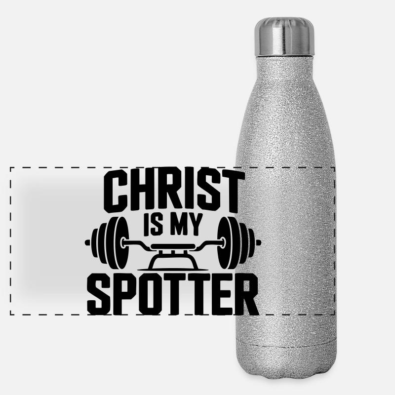 Christ est mon observateur Gourde isotherme panoramique pailletée 500 ml