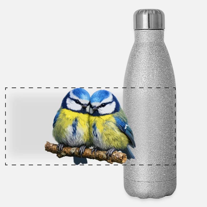 Two Blue Panoramic Glitter Thermal Bottle 500 ml