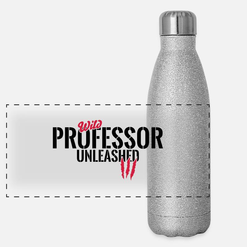Wilder Professor entfesselt Panorama Glitzer Isolierflasche 500 ml
