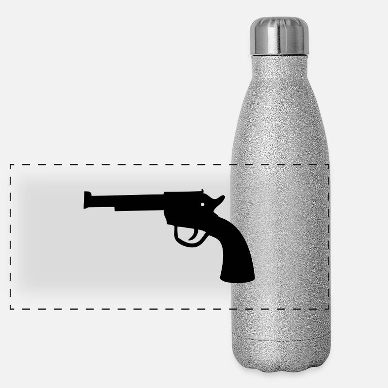 western gun Panorama Glitzer Isolierflasche 500 ml