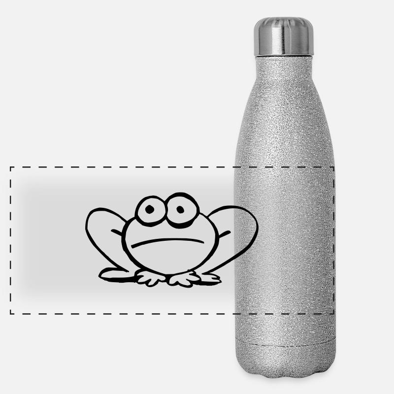 Pfeilgiftfrosch Panorama Glitzer Isolierflasche 500 ml