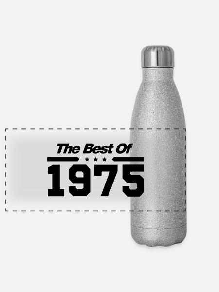 the_best_of_1975__f1 - Gourde isotherme panoramique pailletée 500 ml - paillettes argentées - Devant