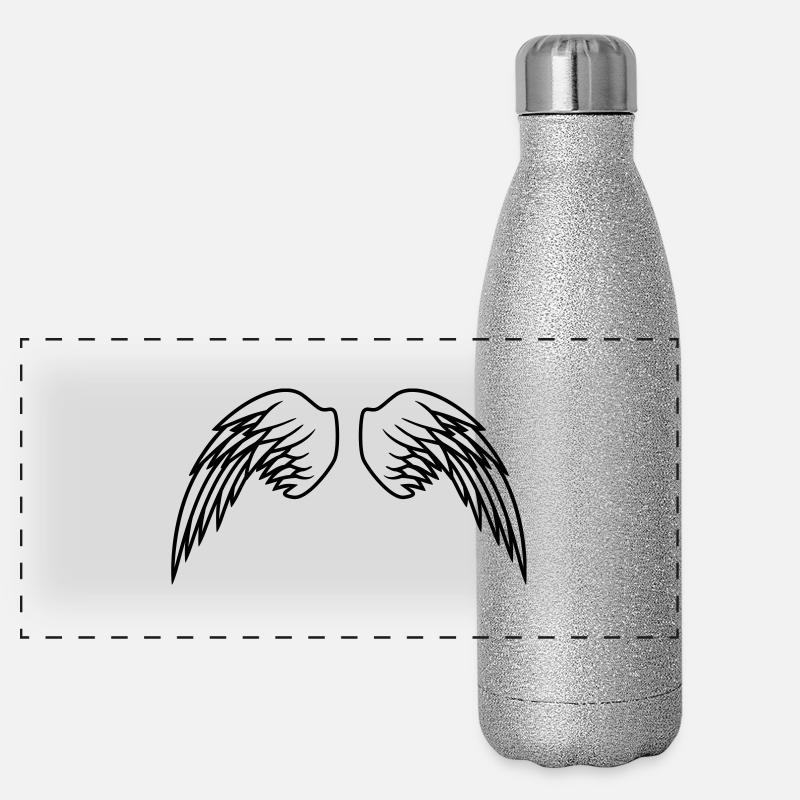 Angel Wings Design Panoramic Glitter Thermal Bottle 500 ml