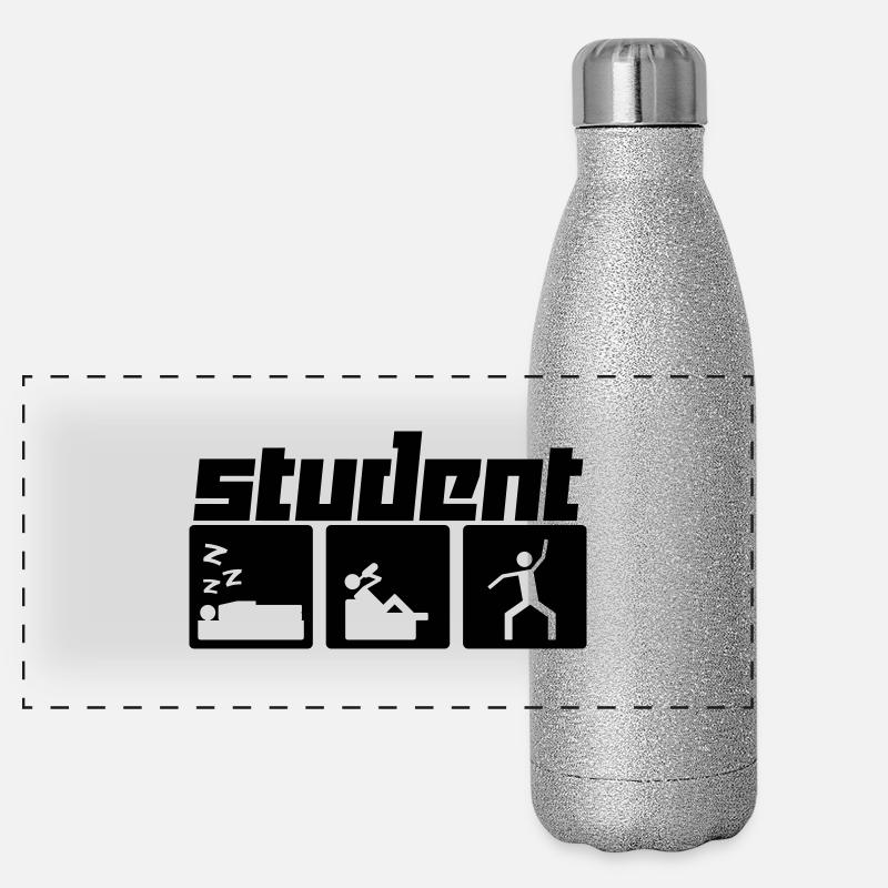 Student (Vektor) Panorama Glitzer Isolierflasche 500 ml