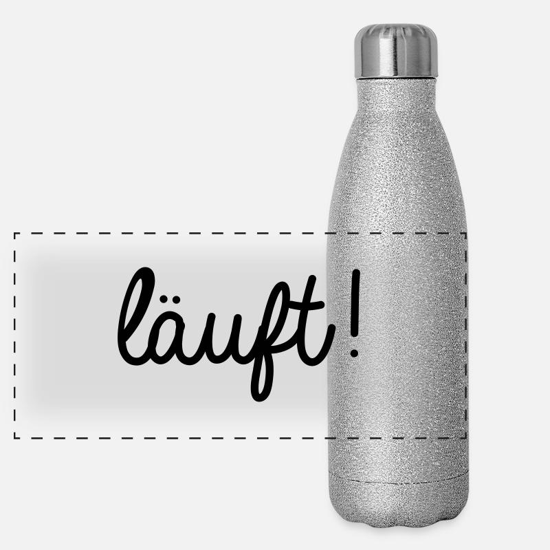 laeuft Panorama Glitzer Isolierflasche 500 ml