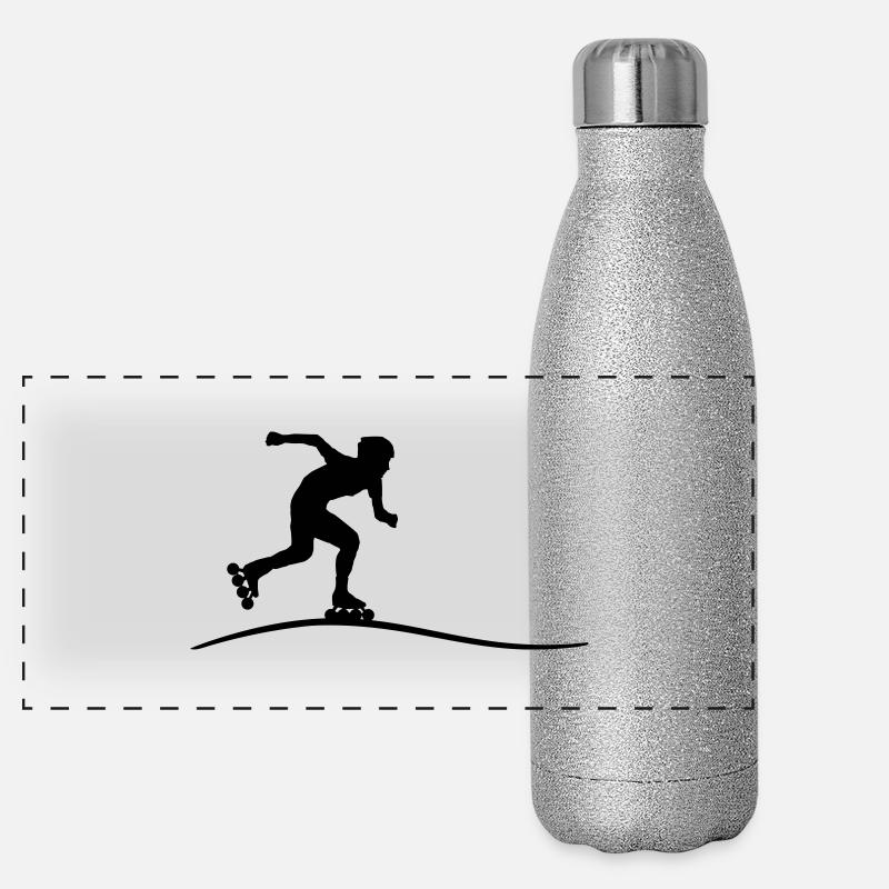 Sport - Inline Skating Panorama Glitzer Isolierflasche 500 ml