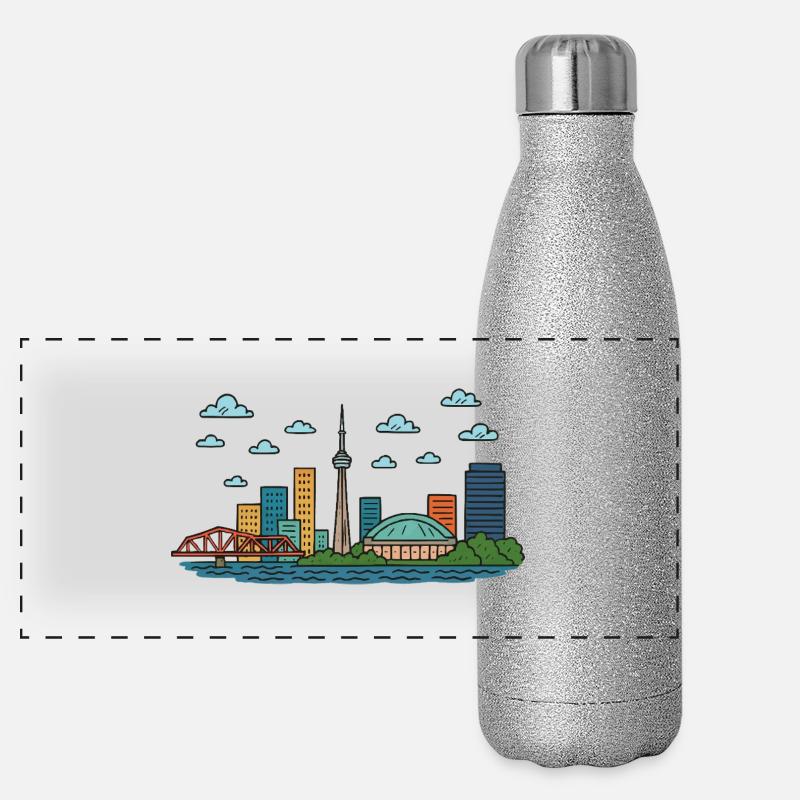 Ville de Toronto, Canada Gourde isotherme panoramique pailletée 500 ml