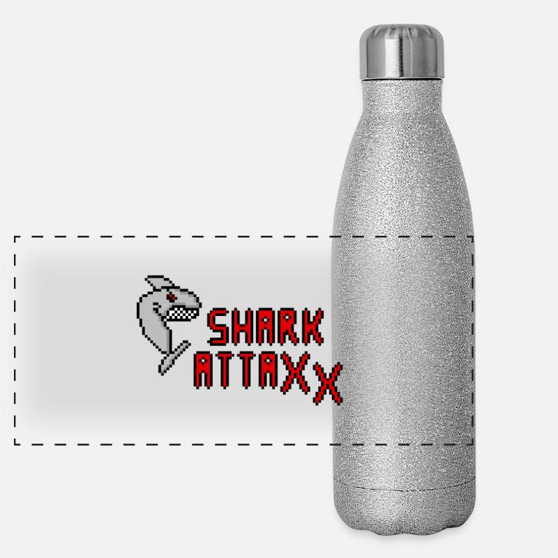 pixel Shark Gourde isotherme panoramique pailletée 500 ml