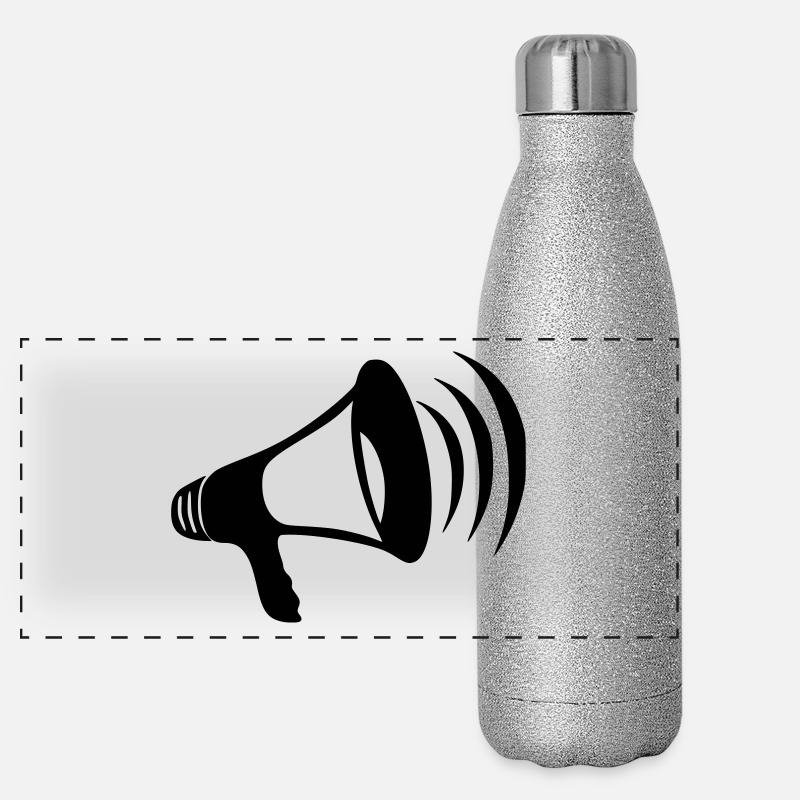 Megaphon Panorama Glitzer Isolierflasche 500 ml