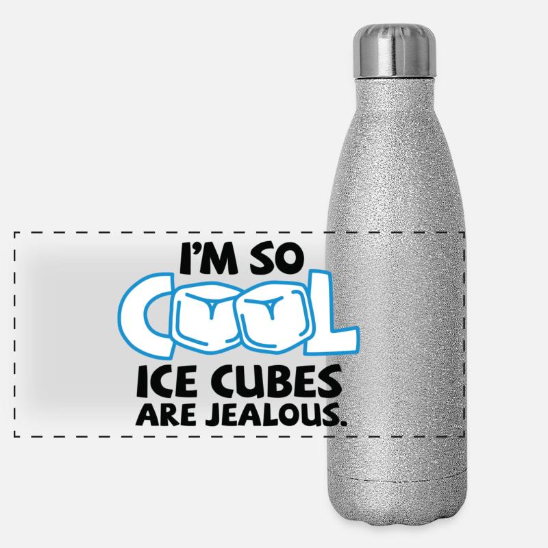 Je suis tellement cool, même des cubes de glace Gourde isotherme panoramique pailletée 500 ml