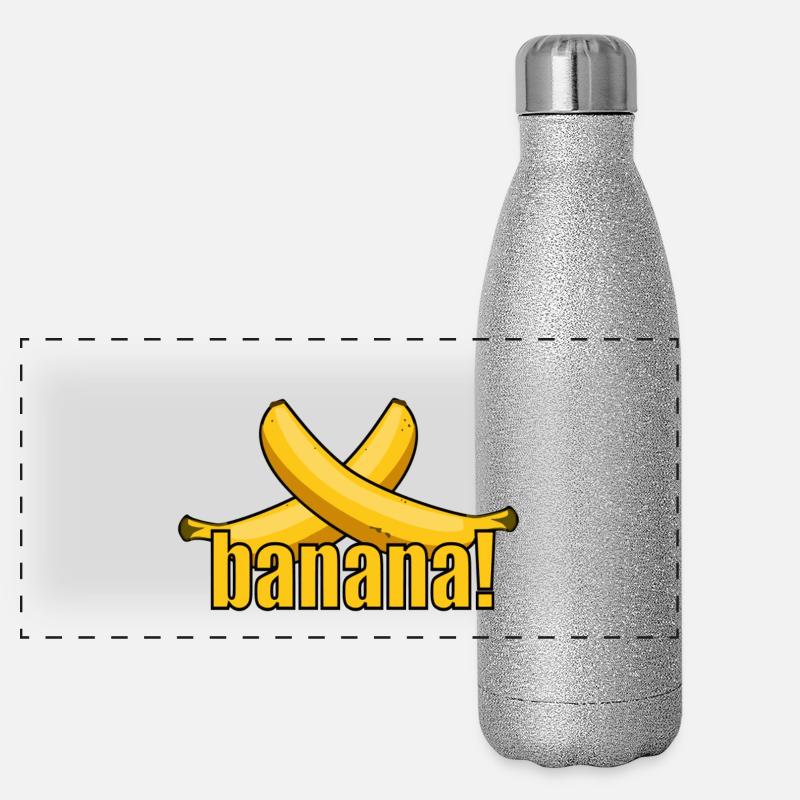 banane! Gourde isotherme panoramique pailletée 500 ml