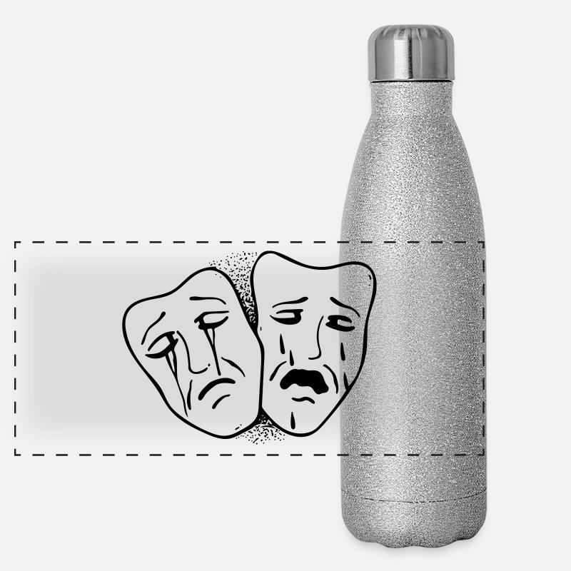 Deuil derrière les masques Gourde isotherme panoramique pailletée 500 ml