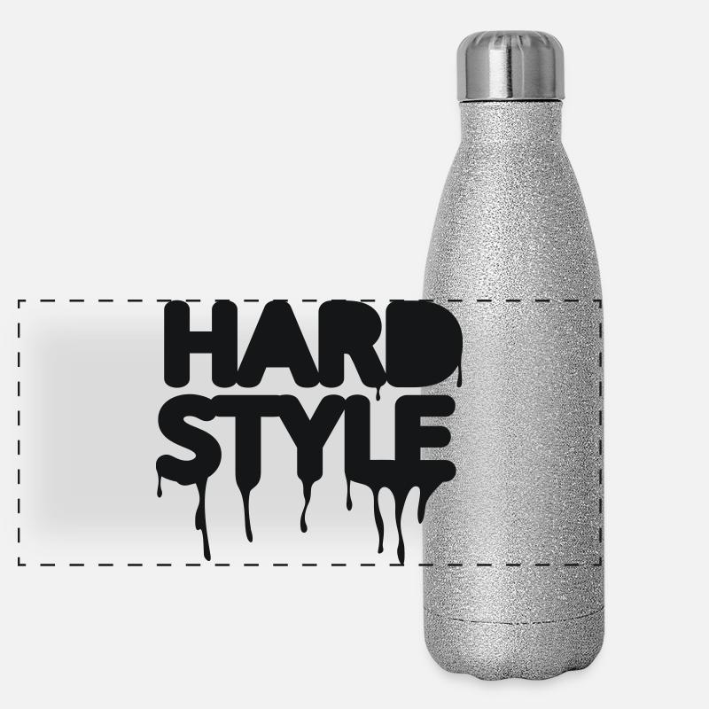 hardstyle techno music Panorama Glitzer Isolierflasche 500 ml