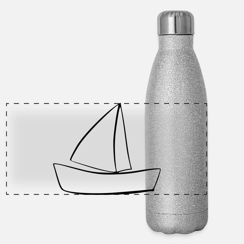 boat Panoramic Glitter Thermal Bottle 500 ml