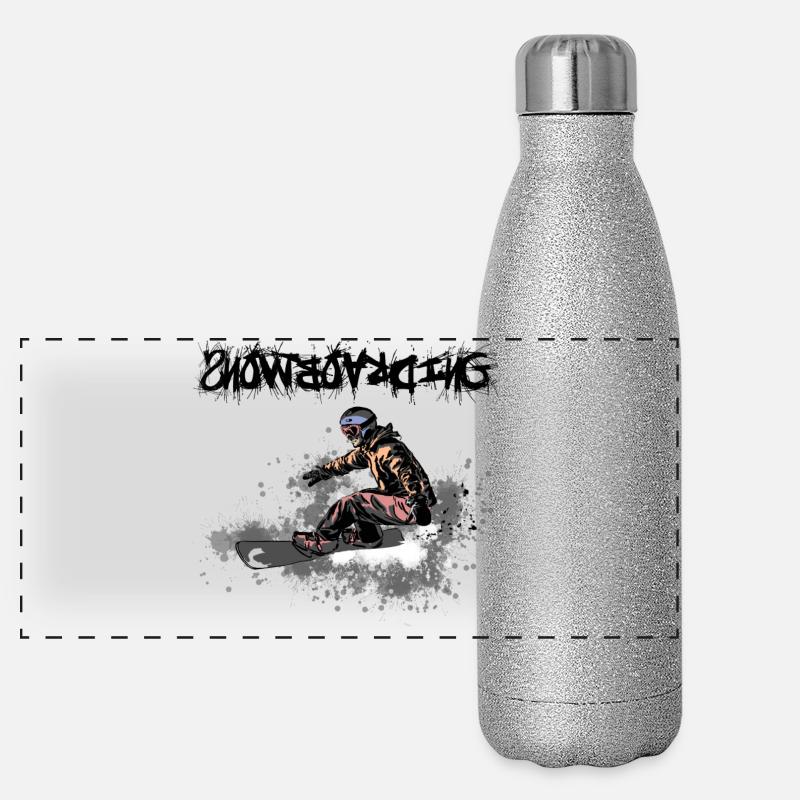 snowboarding Gourde isotherme panoramique pailletée 500 ml