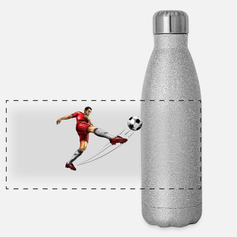 soccer player Gourde isotherme panoramique pailletée 500 ml