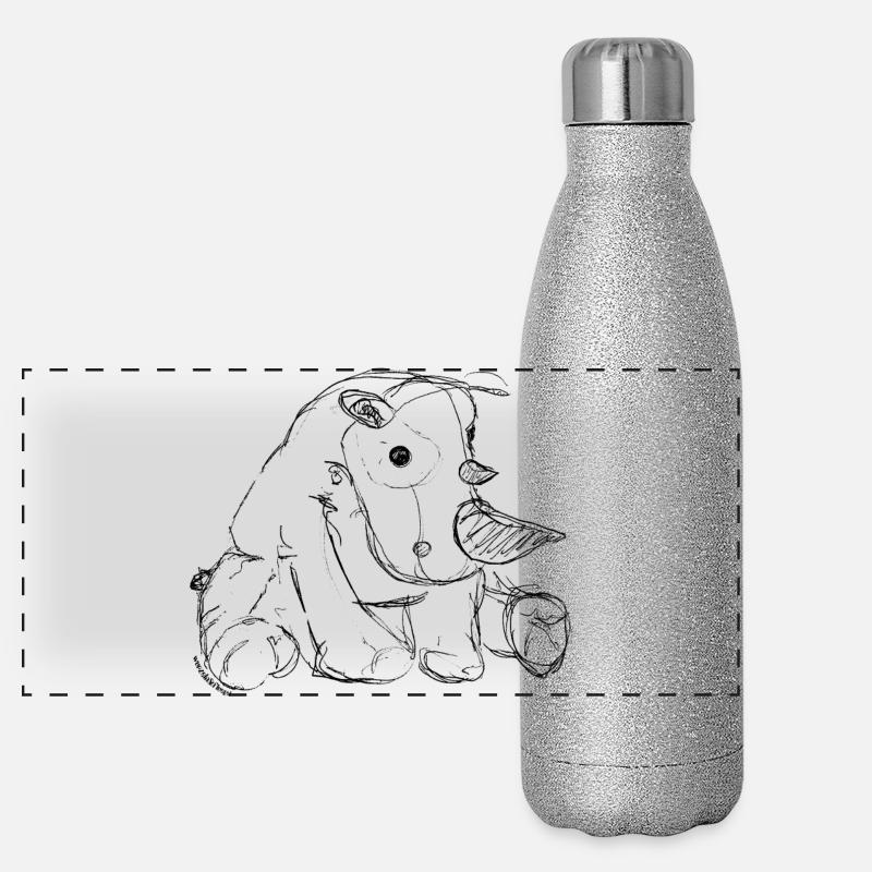 Rhinoceros Panoramic Glitter Thermal Bottle 500 ml