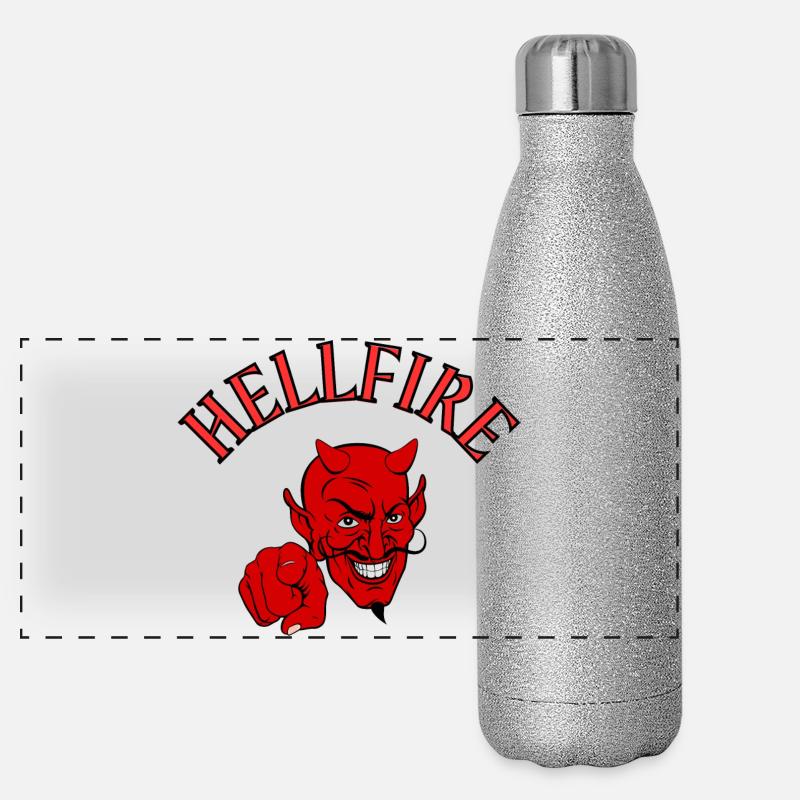 diable, satan, diable, hellfire Gourde isotherme panoramique pailletée 500 ml