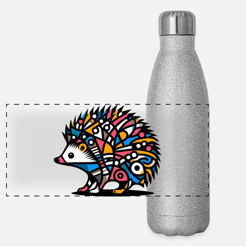 Hérisson Gourde isotherme panoramique pailletée 500 ml