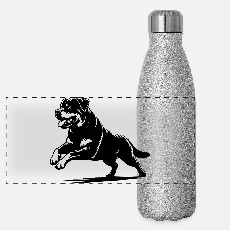 Rottweiler Panoramic Glitter Thermal Bottle 500 ml