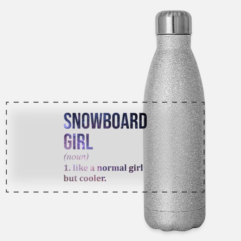 Planche à neige Gourde isotherme panoramique pailletée 500 ml