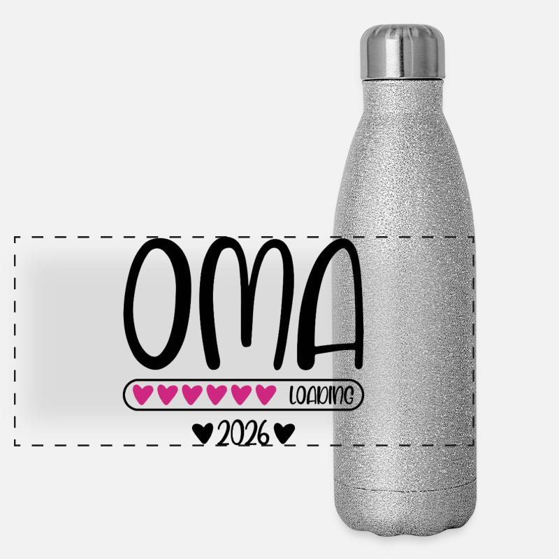 Oma 2026 loading Panorama Glitzer Isolierflasche 500 ml