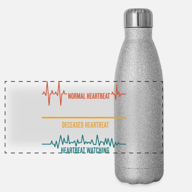 Heartbeat Variations Pressure Panoramic Glitter Thermal Bottle 500 ml