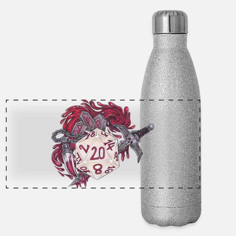 Jeu de rôle sur table D20 Bloodhunter Gourde isotherme panoramique pailletée 500 ml