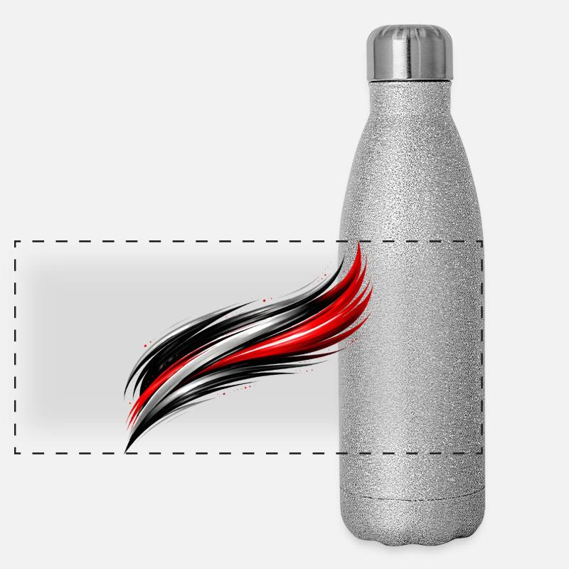 Sporty jersey design Dynamic effect Panoramic Glitter Thermal Bottle 500 ml