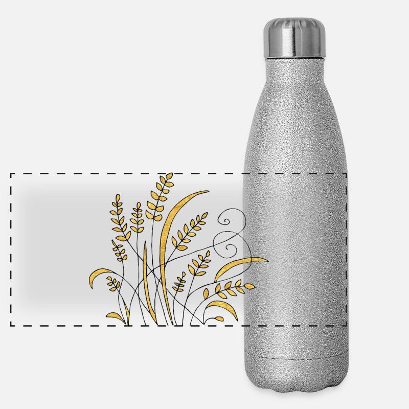 Fleur Gourde isotherme panoramique pailletée 500 ml