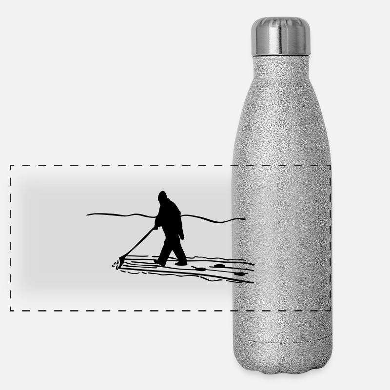 Schnee schieben Panorama Glitzer Isolierflasche 500 ml