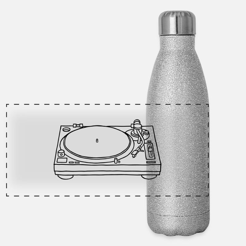 Platine tourne-disques Gourde isotherme panoramique pailletée 500 ml