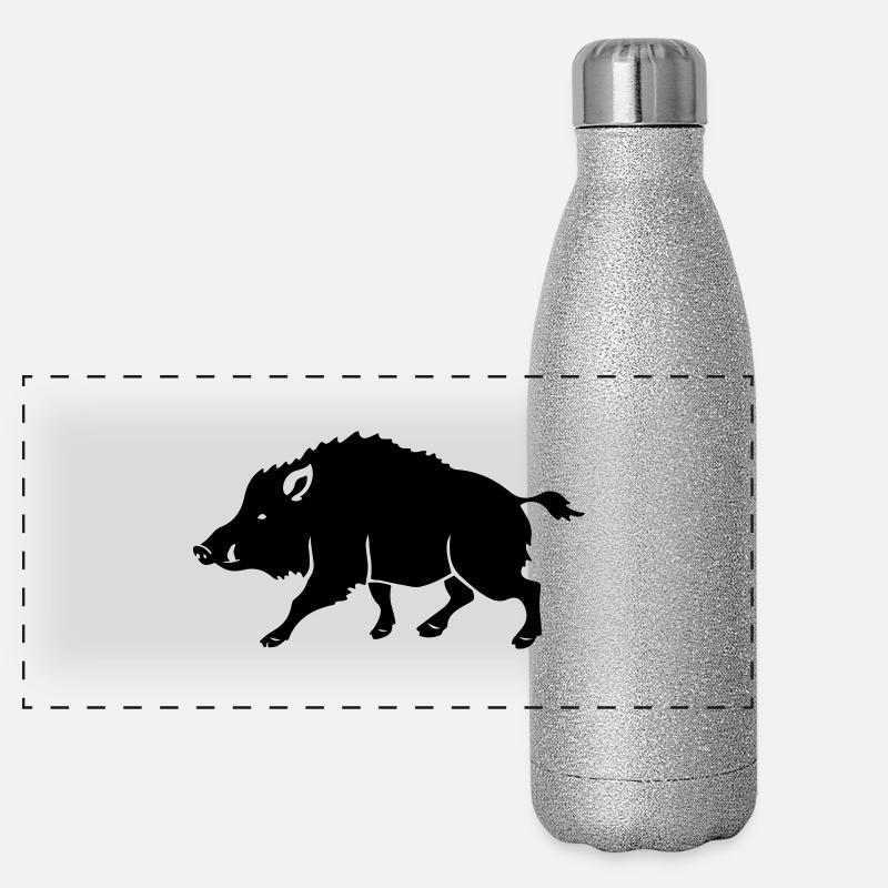 Wildschwein Panorama Glitzer Isolierflasche 500 ml