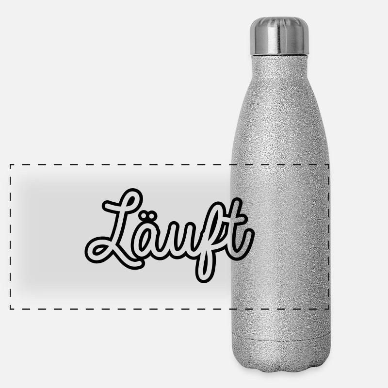 laeuft Panorama Glitzer Isolierflasche 500 ml