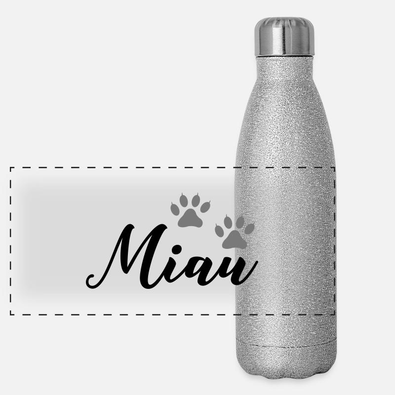 miau_002 Panorama Glitzer Isolierflasche 500 ml