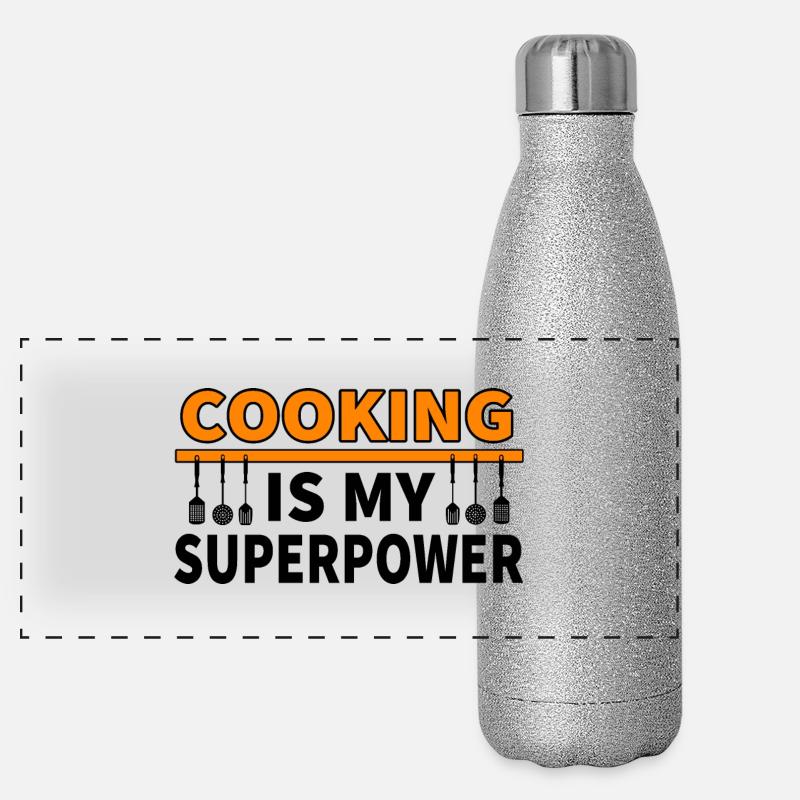 Kochen Panorama Glitzer Isolierflasche 500 ml