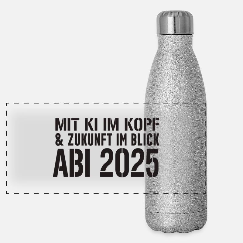 Abi KI 2025 Panorama Glitzer Isolierflasche 500 ml