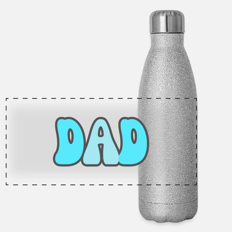 Modern Typography Cool Art Studio Brand Logo Panorama Glitzer Isolierflasche 500 ml