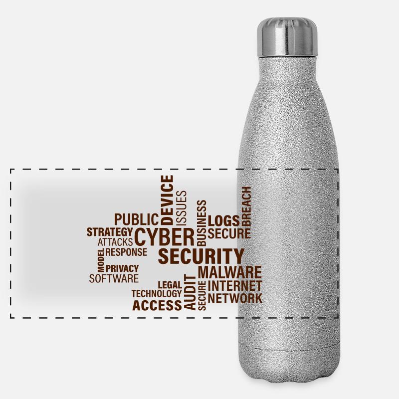 Cyber Security Panoramic Glitter Thermal Bottle 500 ml