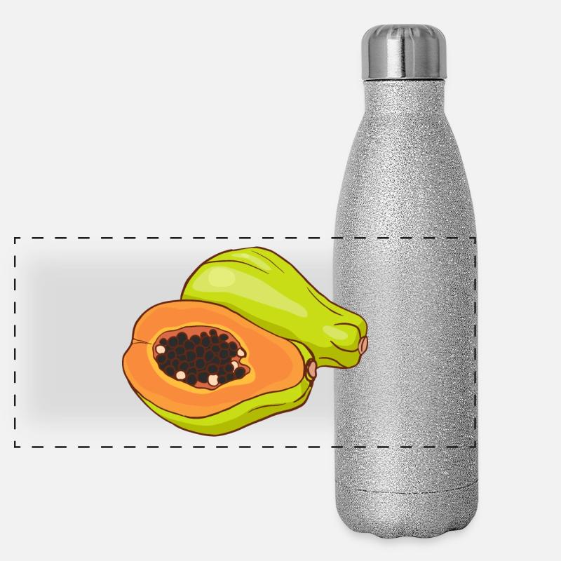 Papaye Melonbaum Gourde isotherme panoramique pailletée 500 ml