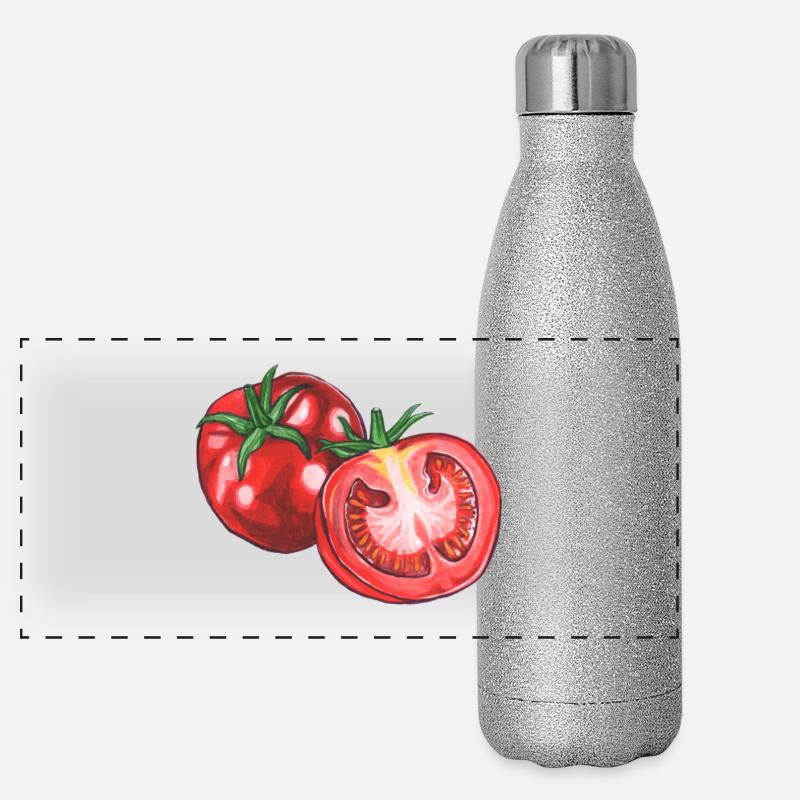 Tomate Panorama Glitzer Isolierflasche 500 ml