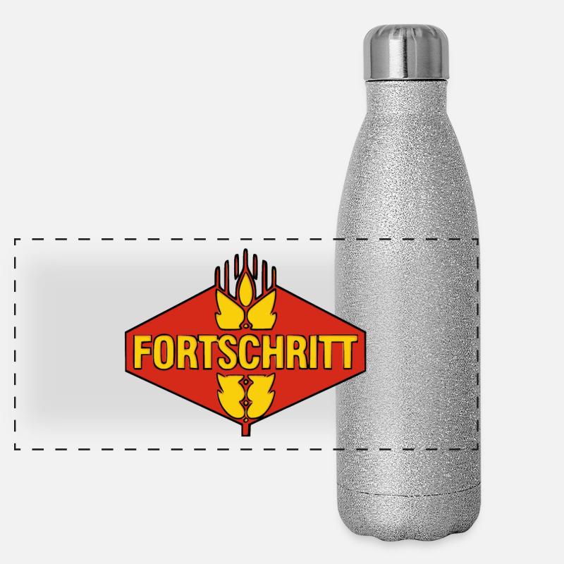 Fortschritt schwarz-rot-gold Panorama Glitzer Isolierflasche 500 ml