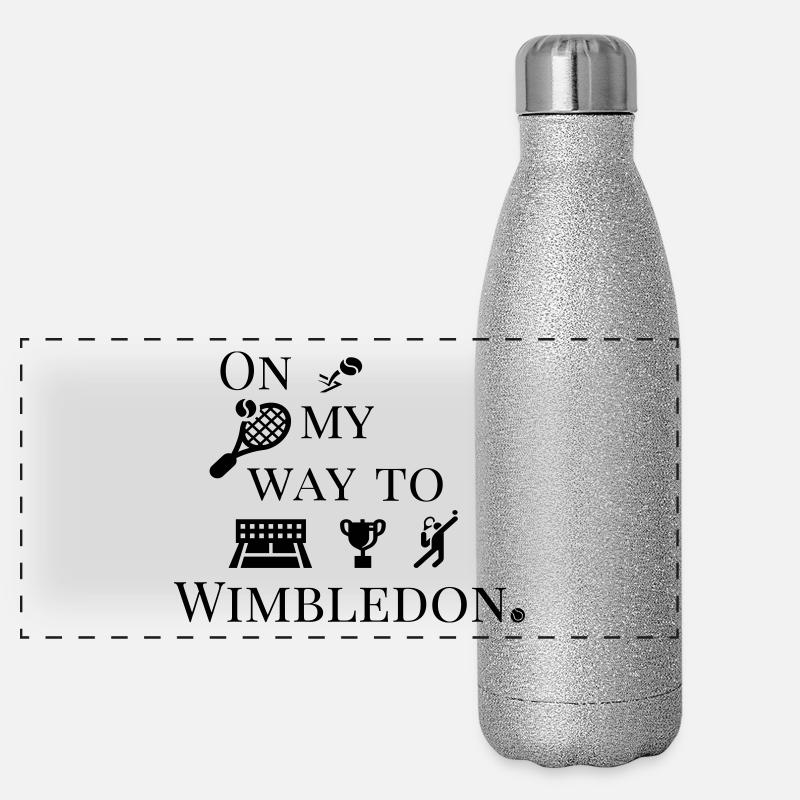 Wimbledon Tennis Sport - Panoramic Glitter Thermal Bottle 500 ml - silver glitter