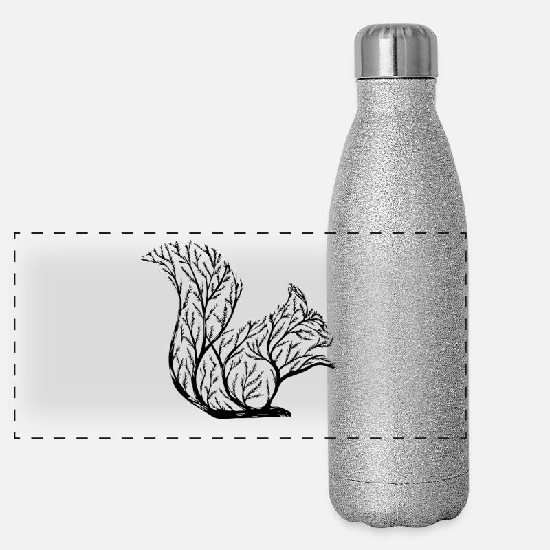 Ornate squirrel Panoramic Glitter Thermal Bottle 500 ml