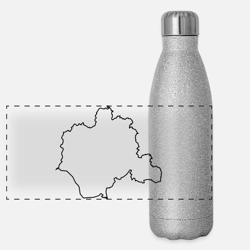 Kontur des Kreises Lippe Panorama Glitzer Isolierflasche 500 ml