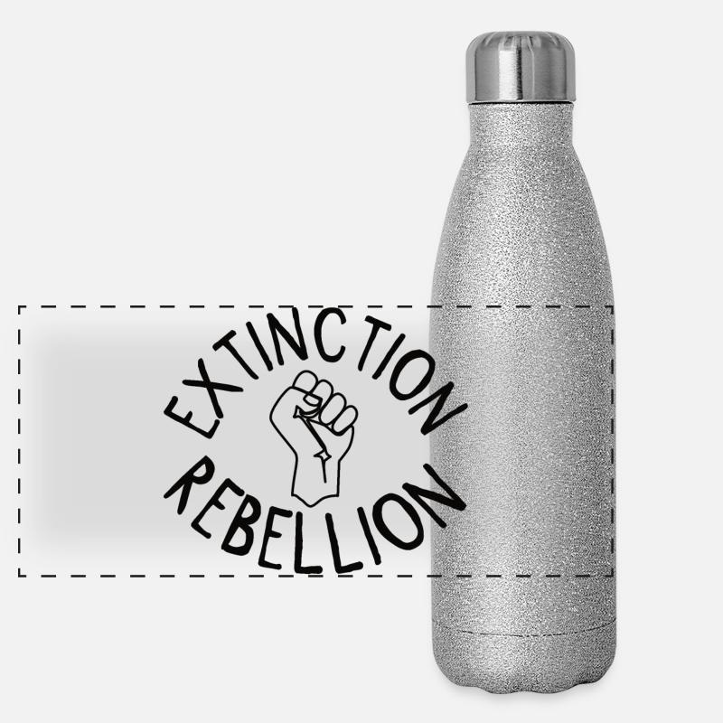 Extinction Rebellion Faust Panorama Glitzer Isolierflasche 500 ml