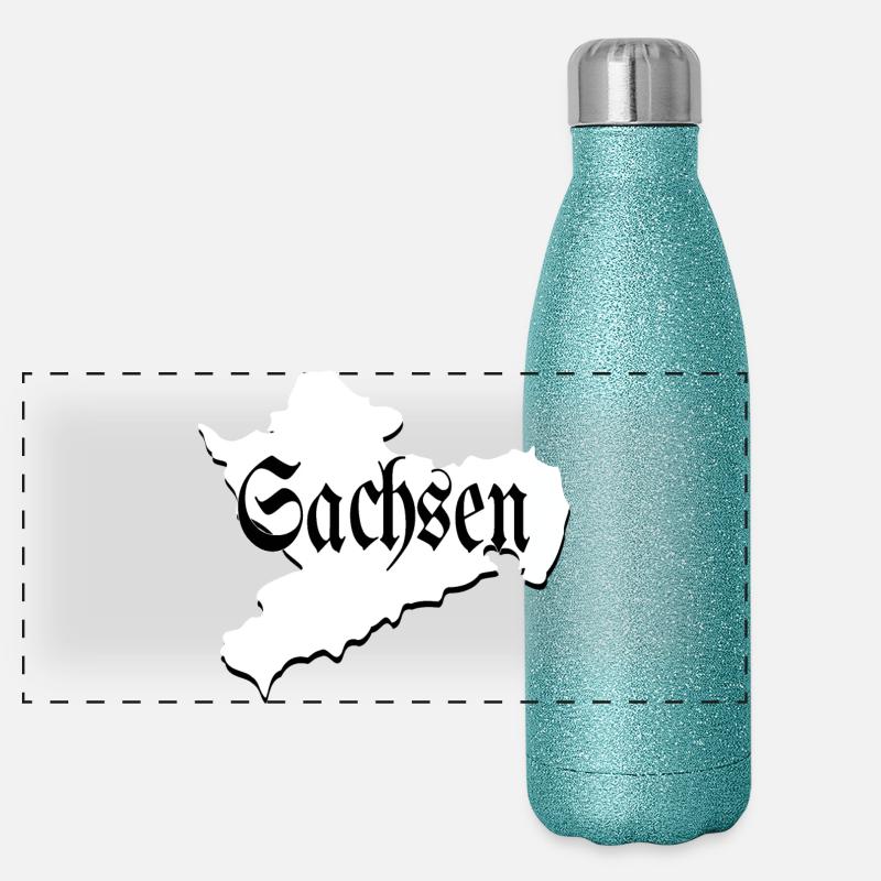 Saxony black and white Panoramic Glitter Thermal Bottle 500 ml