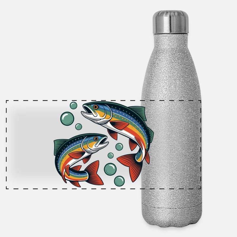 Rainbow trout Panoramic Glitter Thermal Bottle 500 ml