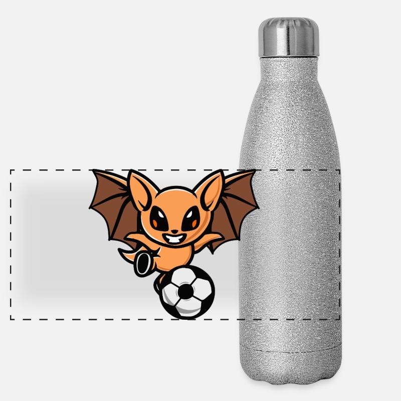 Kicker de chauve-souris orange Gourde isotherme panoramique pailletée 500 ml